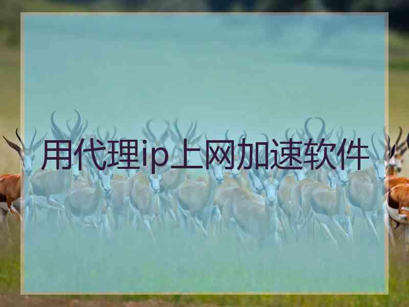 用代理ip上网加速软件 用代理ip上网加速软件